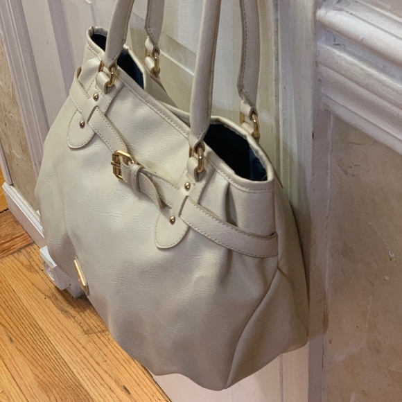 Tommy Hilfiger Cream All Leather Satchel - Picture 2 of 9